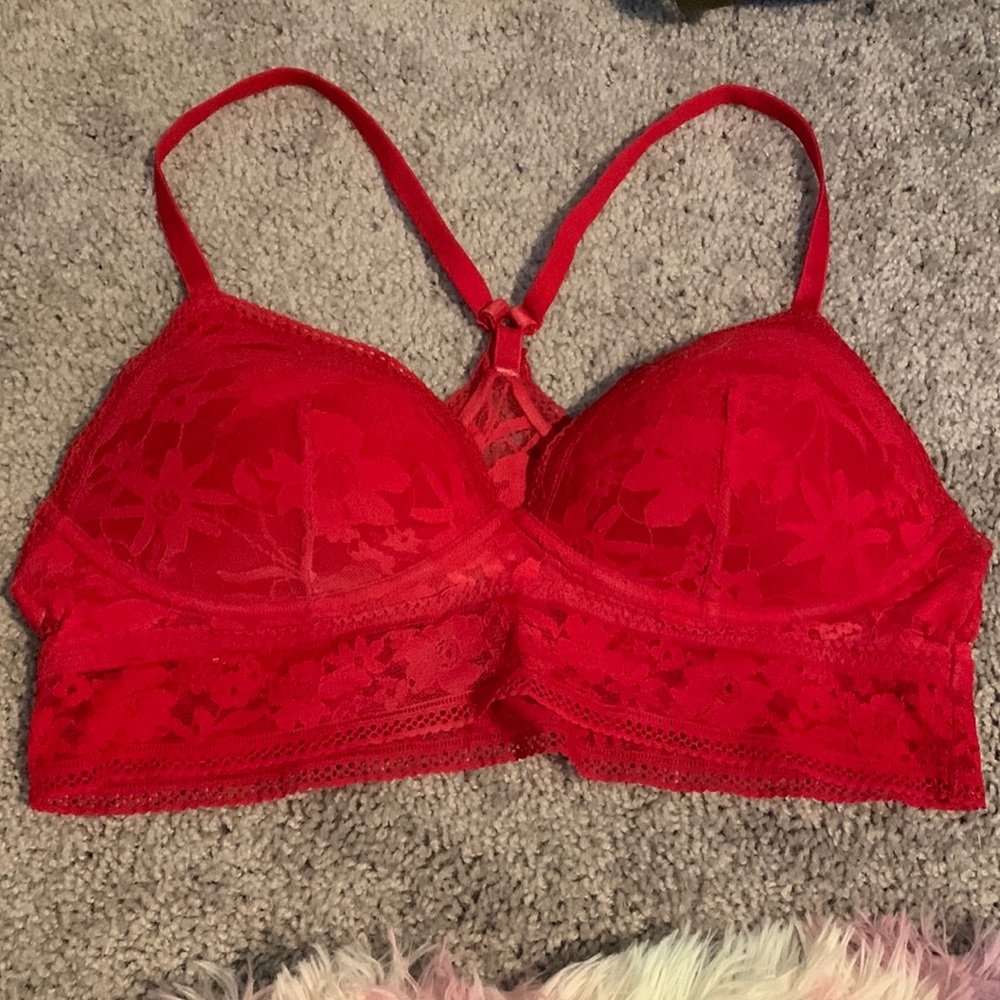 Red Victoria’s Secret Lace Bralette